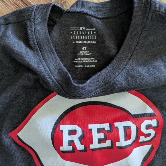 Cincinnati Reds Baseball MLB Sleeveless Tank Top Toddler Unisex 4T Charcoal Gray - Picture 2 of 5